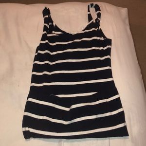 Dark blue and white tank top